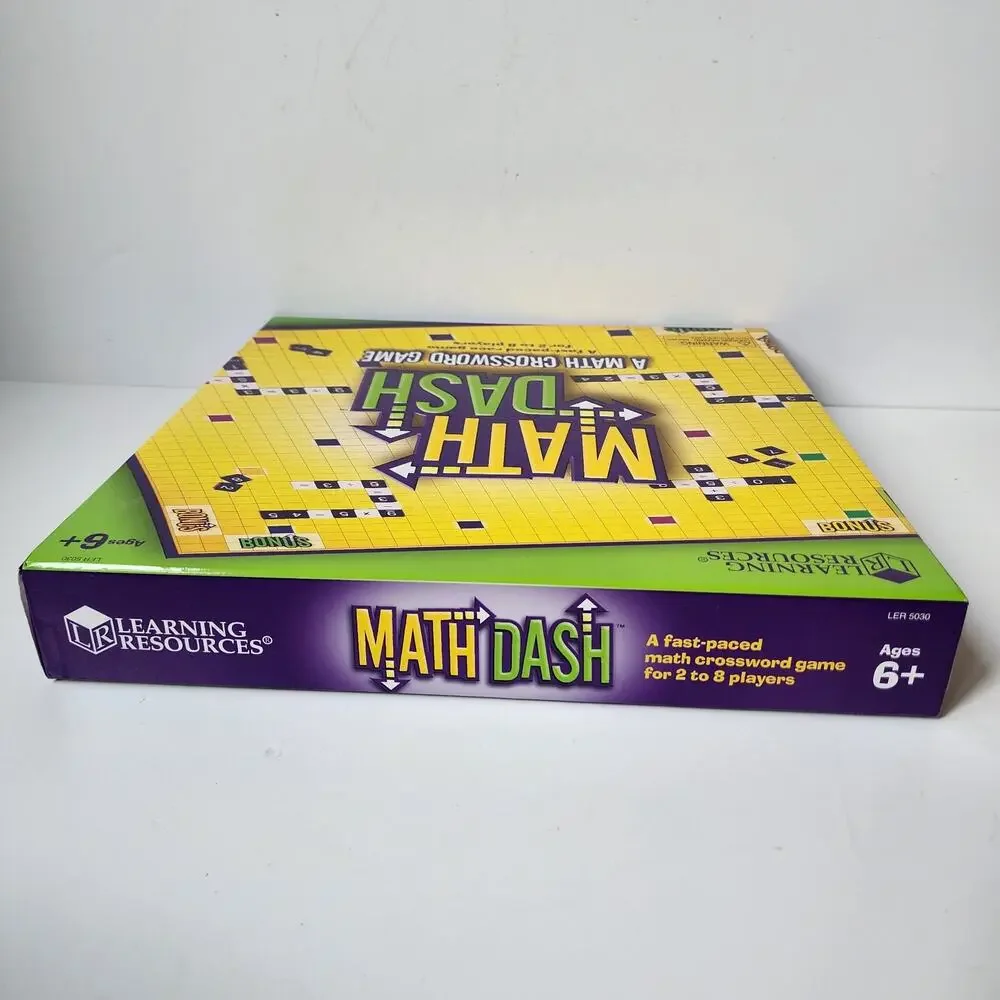 Math Dash Board Game Fast Math Crossword 2-8 Players LER 5030 Learning Resources